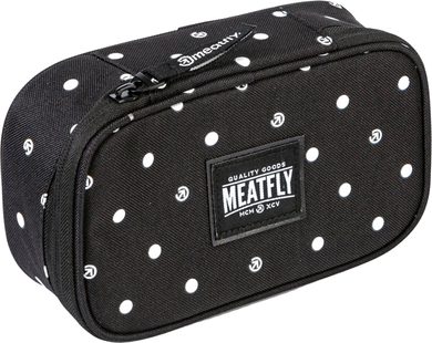 MEATFLY XL Pencil Case, Black Dots