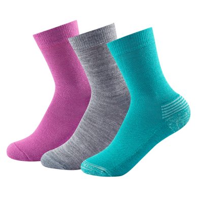 DEVOLD Daily medium kid sock 3pk girl mix