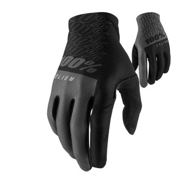 100% CELIUM Gloves, Black/Grey