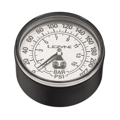 LEZYNE 220 PSI GAUGE 2.5" BLACK / SILVER