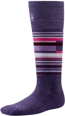 SMARTWOOL KIDS WINTERSPORT STRIPE, desert purple