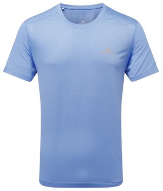 RONHILL M TECH S/S TEE, lake blue/spice