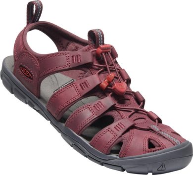 KEEN CLEARWATER CNX LEATHER WOMEN, wine/red dahlia