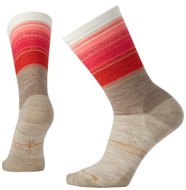 SMARTWOOL SULAWESI STRIPE, oatmeal heather-fossil