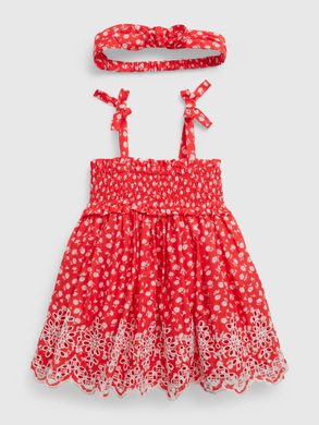 GAP 670000-00 Baby floral šaty Červená