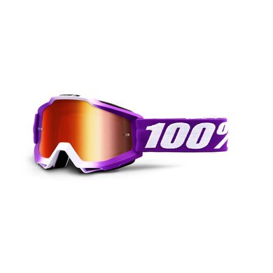 100% ACCURI YOUTH GOGGLE FRAMBOISE - MIRROR RED LENS