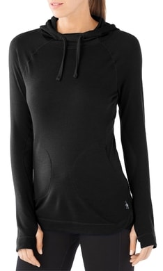 SMARTWOOL W PHD LIGHT HOODY, black