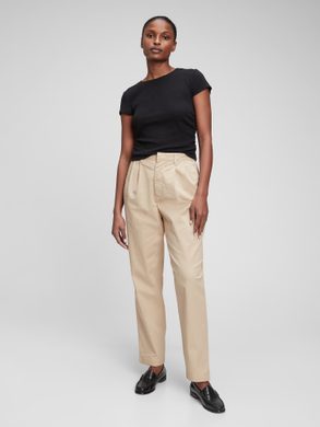 GAP 787540-02 Kalhoty khaki high rise Béžová