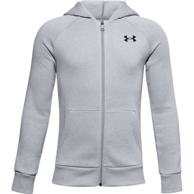 UNDER ARMOUR UA RIVAL COTTON FZ HOODIE, Gray