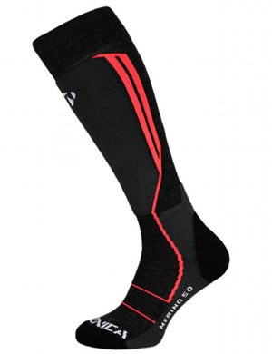 TECNICA Merino 50 ski socks black/neon pink