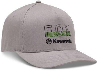 FOX Fox X Kawi Flexfit Hat Steel Grey