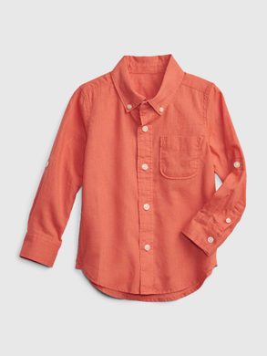 GAP 794673-00 Dětská lněná košile Oranžová