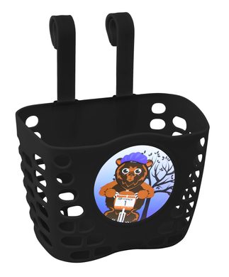 FORCE handlebar basket for children, black