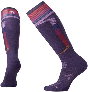 SMARTWOOL PHD SKI LIGHT ELITE PATTERN mountain purple