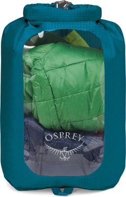 OSPREY DRY SACK 12 W/WINDOW, waterfront blue