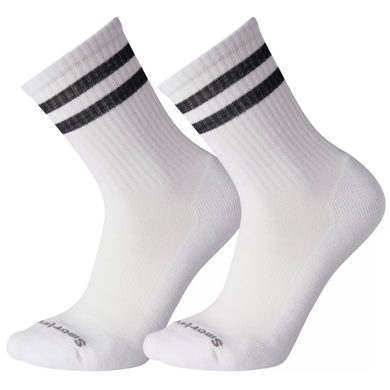 SMARTWOOL ATHLETIC TARGETED CUSHION STRP CRW 2 PCK white-black