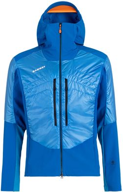 MAMMUT Eisfeld SO Hybrid Hooded Jacket Men, azurit