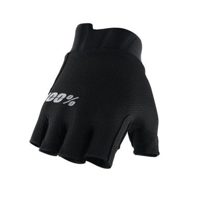 100% EXCEEDA Gel Short Finger Gloves Black
