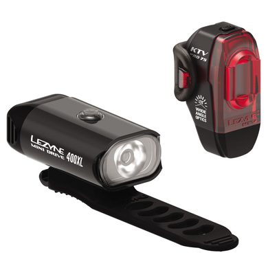 LEZYNE MINI DRIVE 400 / KTV PRO PAIR BLACK / BLACK