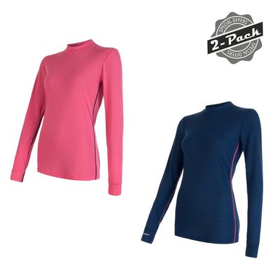 SENSOR ORIGINAL ACTIVE 2-PACK ladies set long sleeve shirt dark blue + pink