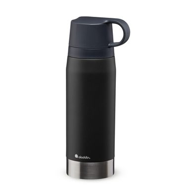 ALADDIN CityPark Thermavac™ Twin Cup 1 l stainless steel thermos with two cups Lava Black