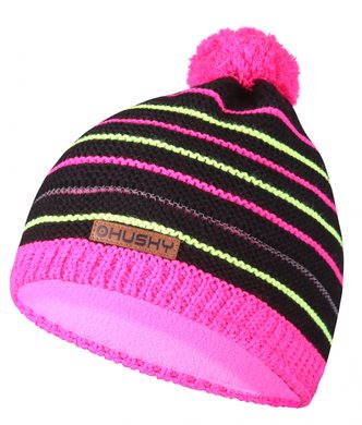 HUSKY Cap 34 black/neon pink