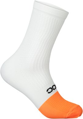 POC Flair Sock Mid Hydrogen White/Zink Orange