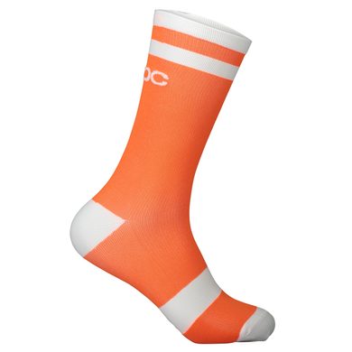 POC Lure MTB Sock Long Zink Orange/Hydrogen White