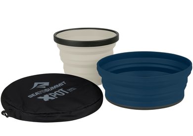 SEA TO SUMMIT X-Set: 2-Pcs (X-Mug, X Bowl &amp; Storage Pouch), Navy/Sand