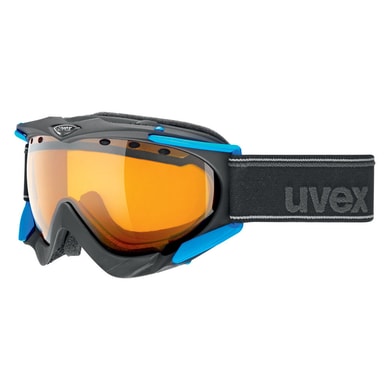 UVEX APACHE, black mat/lasergold lite - černé lyžařské brýle