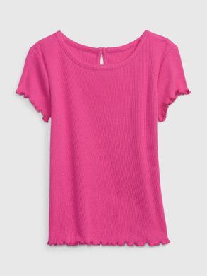 GAP 536484-01 Dětské žebrované tričko Růžová