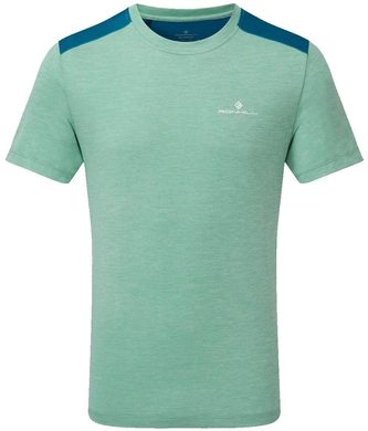 RONHILL M LIFE S/S TEE, willowmarl/prussblue