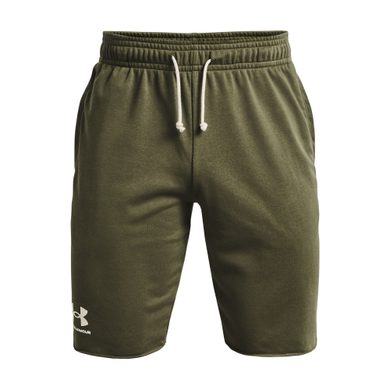 UNDER ARMOUR RIVAL TERRY SHORT, green/white