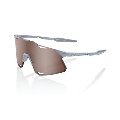 100% HYPERCRAFT, Matte Stone Grey - HiPER Crimson Silver Mirror Lens