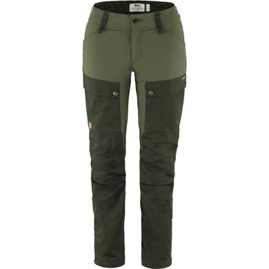 FJÄLLRÄVEN Keb Trousers Curved W Short Deep Forest-Laurel Green