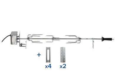 CAMPINGAZ Set na rožnění (elektrický motor, jehla, 2 ks vidlice, uchycení na gril, 2 ks kryt hořáku)