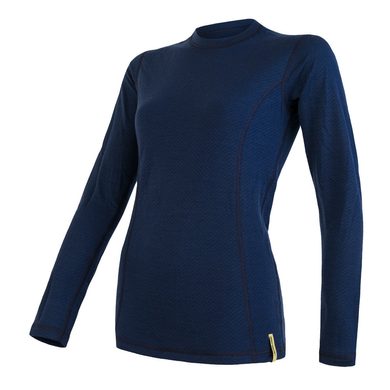 SENSOR MERINO DF women's shirt long. sleeve deep blue