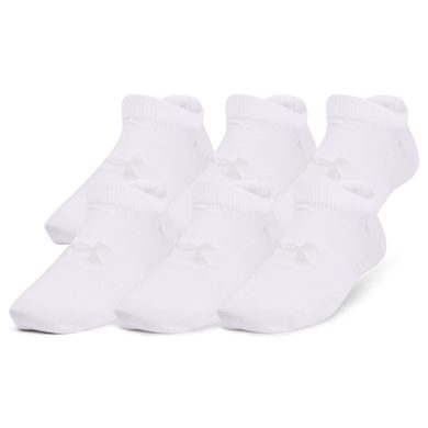 UNDER ARMOUR UA Yth Essential No Show 6pk, White