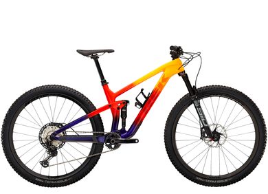 TREK Top Fuel 9.8 XT Marigold to Red to Purple Abyss Fade