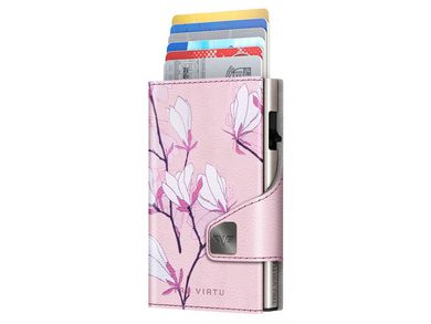 TRU VIRTU Wallet Click & Slide - SE 3D Cherry Blossom/Silver