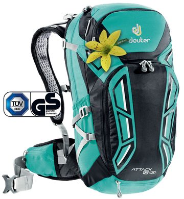 DEUTER Attack 18 SL mint-black - cyklistický batoh s chráničem páteře