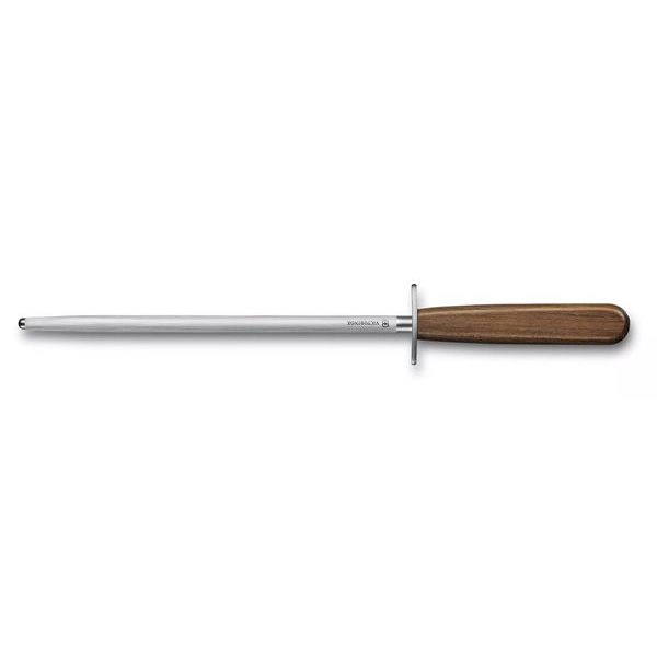 Wood, honing steel, 23cm, medium-fine cut, round, mod. maple