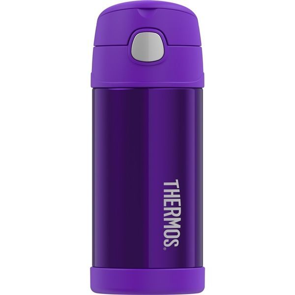 Dětská termoska s brčkem 355 ml fialová