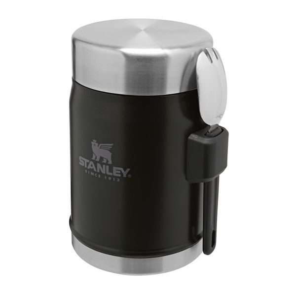 thermos 400ml with spoon/fork black matt