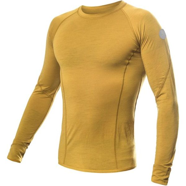 MERINO AIR pánské triko dl.rukáv mustard