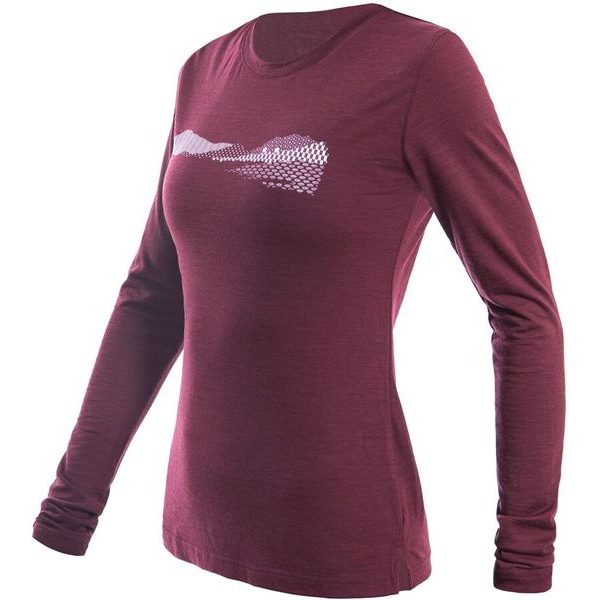 MERINO AIR PT HILLS dámské triko dl.rukáv red