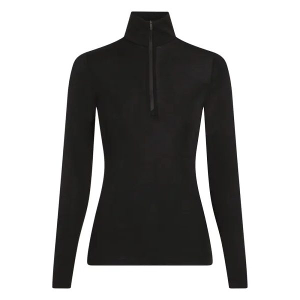 W 175 Everyday LS Half Zip, BLACK