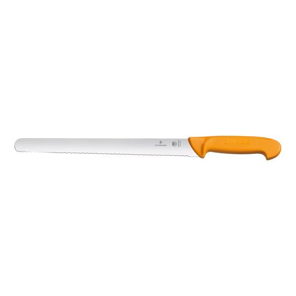 Swibo, larding knife, 35cm, wavy, orange, sb-sheath