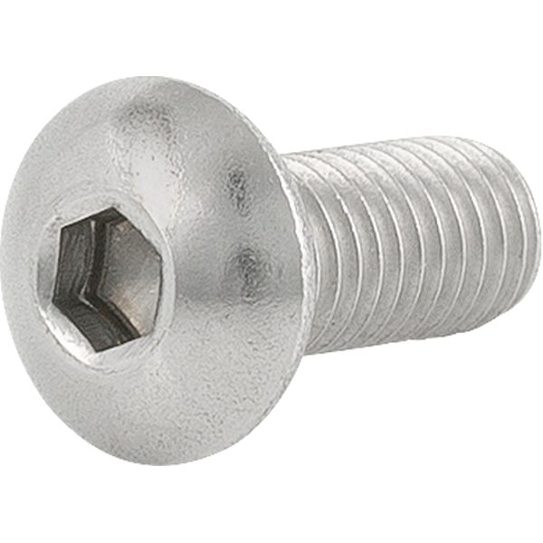 M5x0.8x12mm Button Head Cap Screw Silver