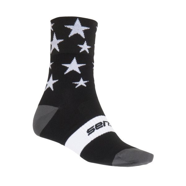 PONOŽKY STARS černá/bílá